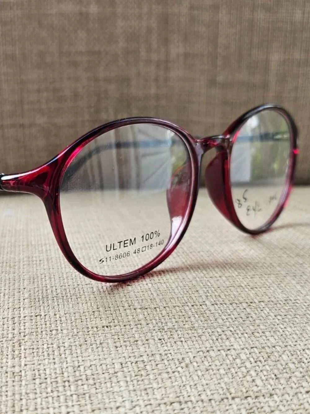 Ultem Women Eyeglasses Frame Burgundy/Black Tone Eyewear S11 Glasses NEW